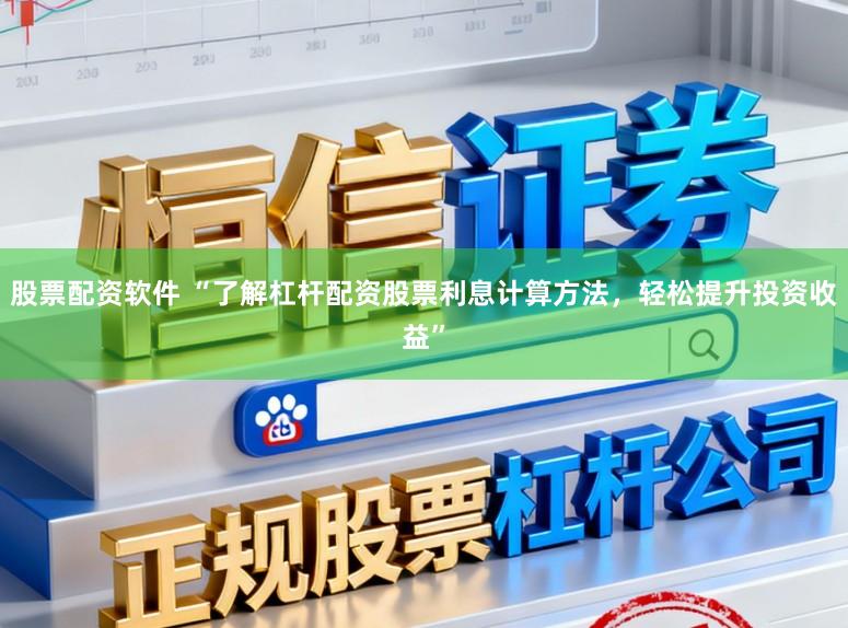 股票配资软件 “了解杠杆配资股票利息计算方法，轻松提升投资收益”